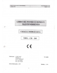 Manual instrucciones Cizalla LoireSafe CH-203